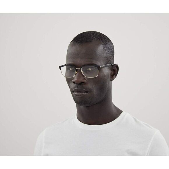 NEW Gucci GG1448O 001 Gold Rectangle Unisex Eyeglasses - Picture 9 of 11